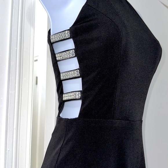 Beautiful Long Black Evening Dress Size3 Juniors NWT NEW - Picture 3 of 10